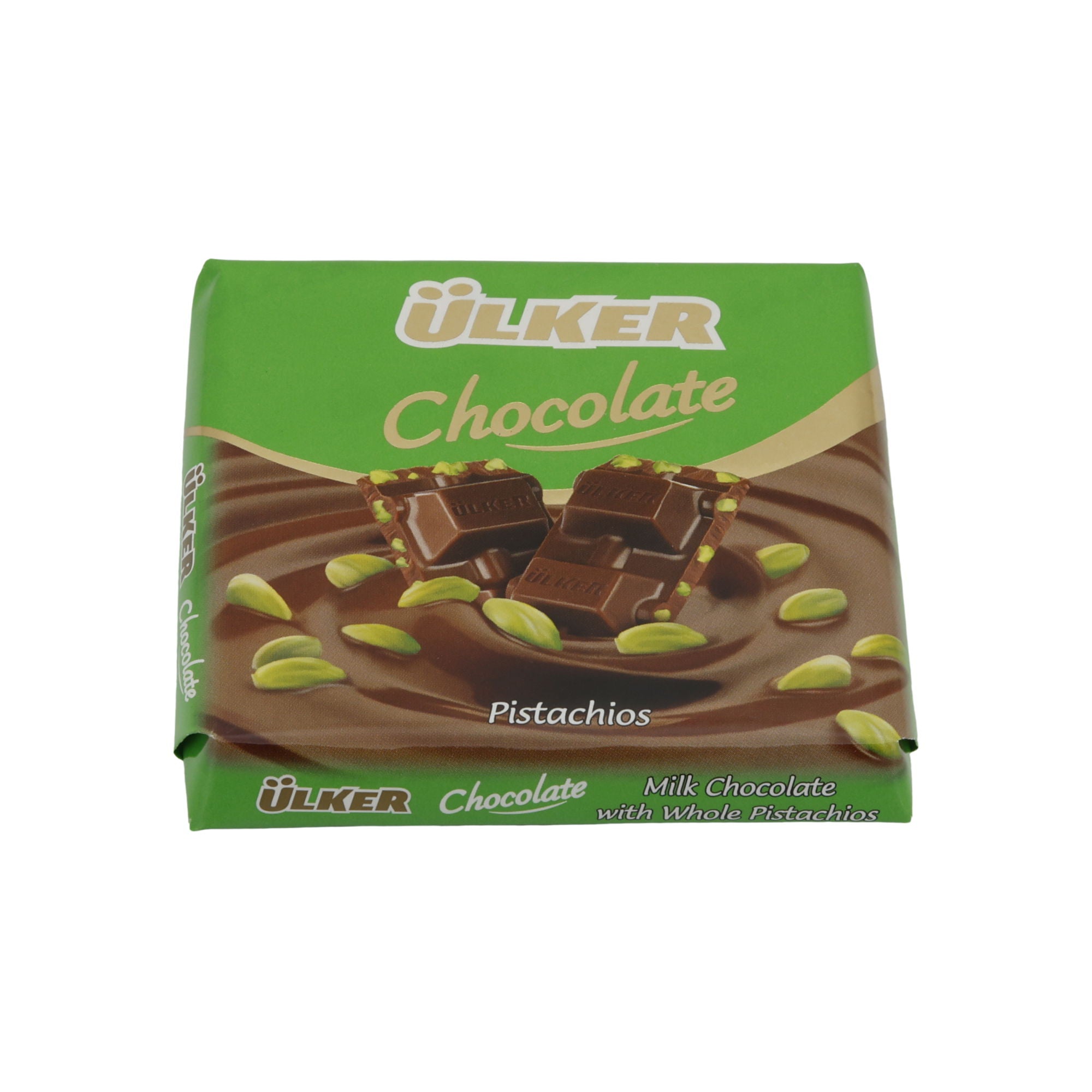 Milk Chocolate Ülker | Süßigkeit | Vollmilchschokolade mit ganzen Pistazien | 65 g UELKER